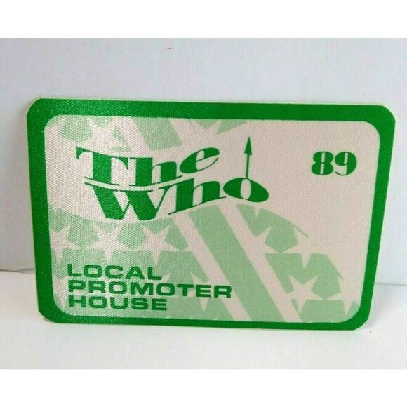 The Who Backstage Pass Original 1989 Kids Are Alright Reunion Rock Tour Green - Picture 1 of 3